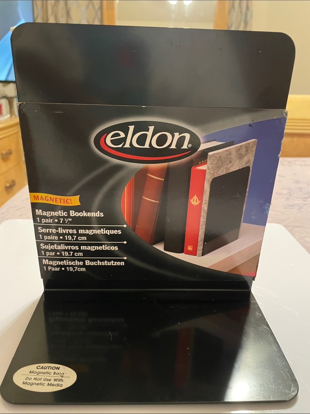 eldon Black Magnetic Bookends - Pair